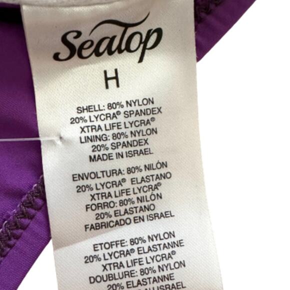 Seatop Bikini Top Swim Purple Halter Neck Underwire Adjustable Bikini Top Size H - Picture 3 of 13